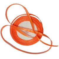 Лента атласная, 6 мм, цвет ярко-оранжевый