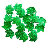 Пайетки 'кленовый лист' 22*22 мм, Astra&Craft 10 г. (50104 зеленый голограмма)	