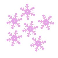 Пайетки 'снежинки' 24мм, Astra&Craft 10г (119 розовый прозрачный с эффектом AB)	