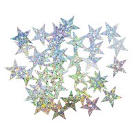 Пайетки 'звездочки' 20мм, Astra&Craft 10г (50112 серебро голограмма)	
