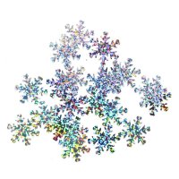 Пайетки 'снежинки' 24мм, Astra&Craft 10г (50112 серебро голограмма)	