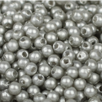 Пластиковые бусины Colibry (3мм, 11306) цвет серебристо-серый перламутровый
