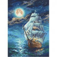 арт.1683 Рисунок на канве р.37/49 Ночной морской пейзаж