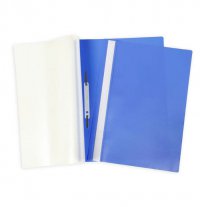 Папка-скоросшиватель пластик. А4, 160мкм, синяя с прозр. верхом