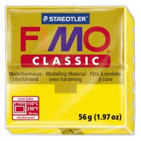 FIMO Classic Yellow полимерная глина, запекаемая в печке, уп. 56 гр. цвет: жёлтый арт.8000-1