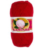 Нить для вязания Камелия цвет- 0904 красный