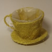 Чашка из сизаля, цвет желтый