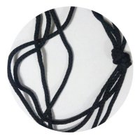Шнурки круглые 150-160 см цвет черный