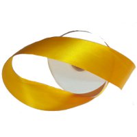 Лента атласная, 50 мм, цвет желтый медовый