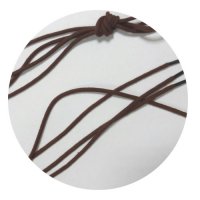 Шнурки круглые тонкие 150-160 см цвет коричневый