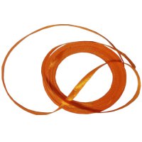 Лента атласная, 6 мм, цвет темно-оранжевый