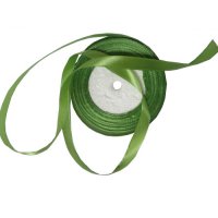 Лента атласная, 12 мм, цвет зеленый травяной